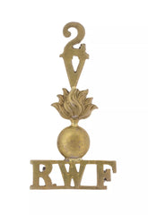 2.Volunteers Royal Welsh Fusiliers Shoulder Title Brass Metal