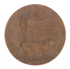 WW1 Memorial Plaque George Boughton Original