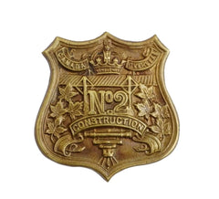 NO2 Canadian Overseas Construction Cap Badge Brass Metal