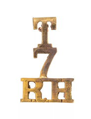 T 7 Royal Highlanders Shoulder Title Brass Metal
