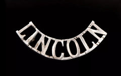 Lincoln Shoulder Title White Metal