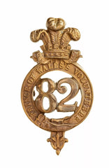 82nd Prince of Wales Volunteers Glengarry Badge Brass Metal