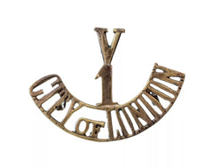 Volunteers 1 City of London Shoulder Title Brass Metal