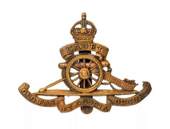 Royal Artillery Cadet Regiment Cap Badge Brass Metal