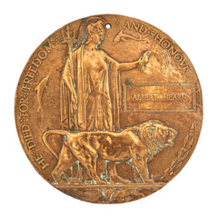 WW1 Memorial Plaque Albert Hearn Original