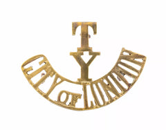 T.Y City of London Shoulder Title Brass Metal