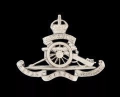 Royal Artillery Warwickshire Cap Badge Hallmarked Silver