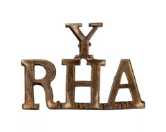 Yeomanry Royal Horse Artillery Shoulder Title Brass Metal