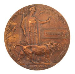 WW1 Memorial Plaque Sardar Khan Original