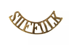 Suffolk Shoulder Title Brass Metal