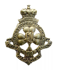 199th Canadian Irish Rangers Battalion Cap Badge Brass Metal