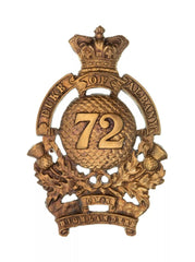 72nd Seaforth Glengarry Badge Brass Metal