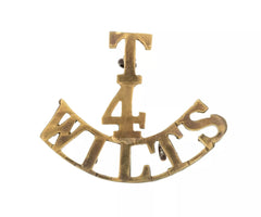 T 4 Wilts Shoulder Title Brass Metal