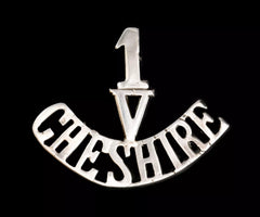 1.Volunteers Cheshire Shoulder Title White Metal