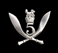 5th Royal Gurkha Rifles Frontier Force Cap Badge Hallmarked Silver