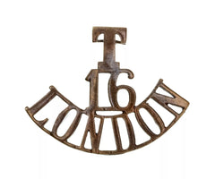 T.16 London Shoulder Title Brass Metal