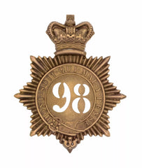 98th North Staffordshire 2nd Battalion Regiment Quilted Shako Plate Brass Metal