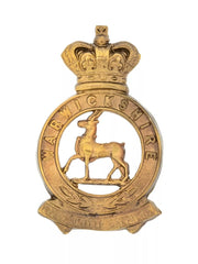 Warwickshire 2nd Volunteers Battalion Cap Badge Brass Metal