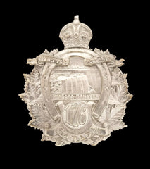 176th Canadian Infantry Battalion Niagara Rangers Cap Badge Hallmarked Silver