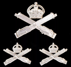 Machine Gun Corps Cap Badge & Collars Hallmarked Silver