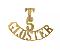 T.5 Gloster Shoulder Title Brass Metal