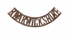 R.Warwickshire Officer's Shoulder Title Brass Metal