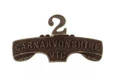 2nd Carnarvonshire Volunteer Training Company Shoulder Title Brass Metal