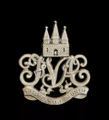 Kirkcaldy Fifeshire Artillery Cap Badge Hallmarked Silver