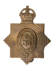 1st Kings Dragoons Guards Cap Badge Brass Metal