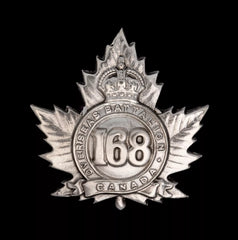 168th Canadian Overseas Battalion Cap Badge Hallmarked Silver