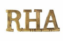 Royal Horse Artillery Shoulder Title Brass Metal