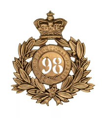 98th North Staffs 2nd Battalion Regiment Last Shako Plate Brass Metal