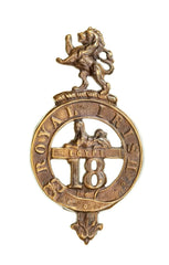 18th Royal Irish Regiment Glengarry Badge Brass Metal