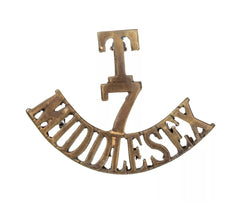 T 7 Middlesex Shoulder Title Brass Metal