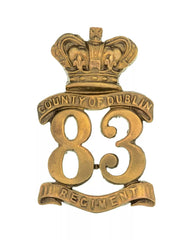 83rd County of Dublin Regiment Glengarry Badge Brass Metal