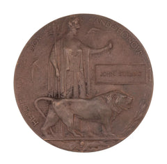 WW1 Memorial Plaque John Stirling Original