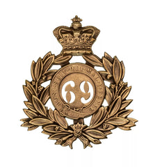 69th Welsh Regiment Last Shako Plate Brass Metal