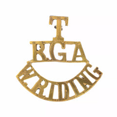 T R.G.A W.Riding Shoulder Title Brass Metal