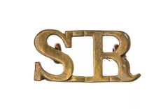 Scottish Rifles Shoulder Title Brass Metal