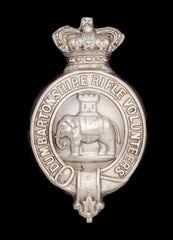 Dunbartonshire Rifle Volunteers Cap Badge Hallmarked Silver