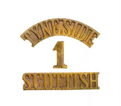 1st Tyneside Scottish Shoulder Title Brass Metal