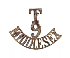 T 9 Middlesex Shoulder Title Brass Metal