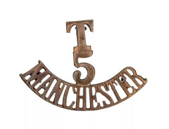 T.5 Manchester Shoulder Title Brass Metal