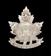 44th Canadian Overseas Battalion Cap Badge Hallmarked Silver