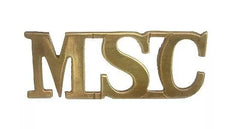 Medical Staff Corps Shoulder Title Brass Metal