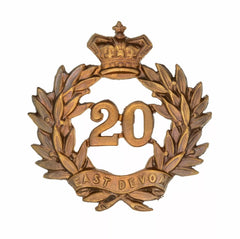 20th Lancashire Fusiliers 2nd type Glengarry Badge Brass Metal