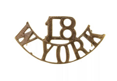 18 W.York Shoulder Title Brass Metal