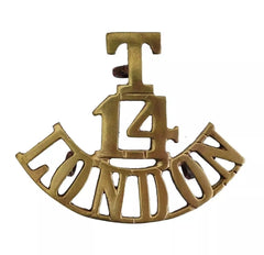 T.14 London Shoulder Title Brass Metal
