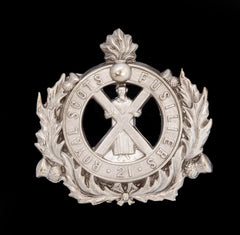 21st Royal Scots Fusiliers Cap Badge Hallmarked Silver