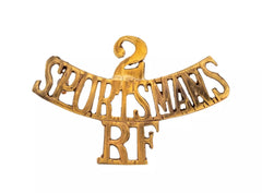 2nd Sportsmans Royal Fusiliers Shoulder Title Brass Metal